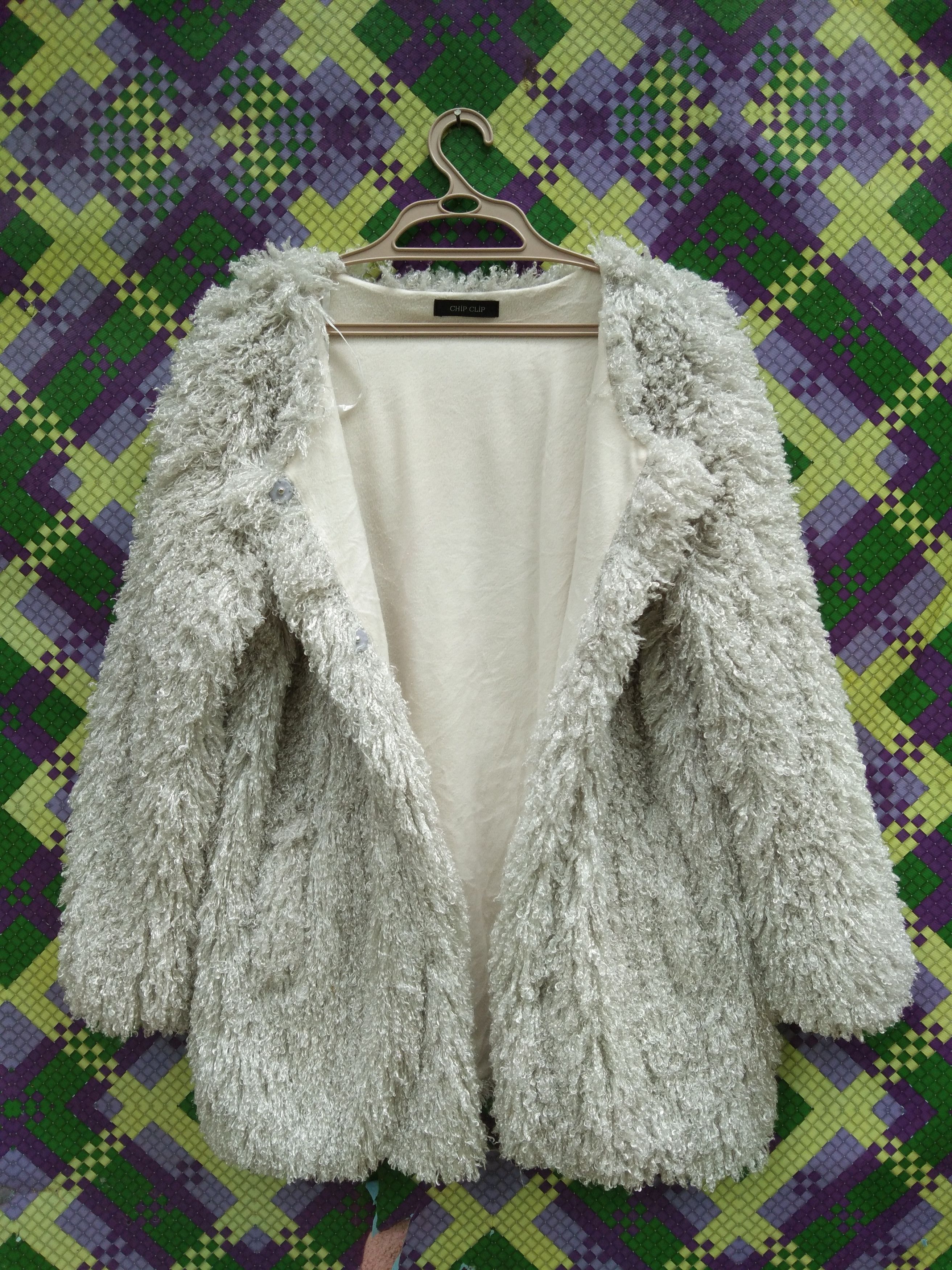 Japanese Brand SOFT & FLUFFY FAUX FUR CARDIGAN BY FLIP CLIP Size L / US 10 / IT 46 - 2 Thumbnail