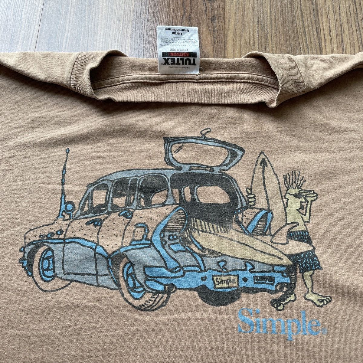 Hook-Ups Vintage 90s Simple Skateboards SURFER GRAPHIC tee skater Size US L / EU 52-54 / 3 - 1 Thumbnail