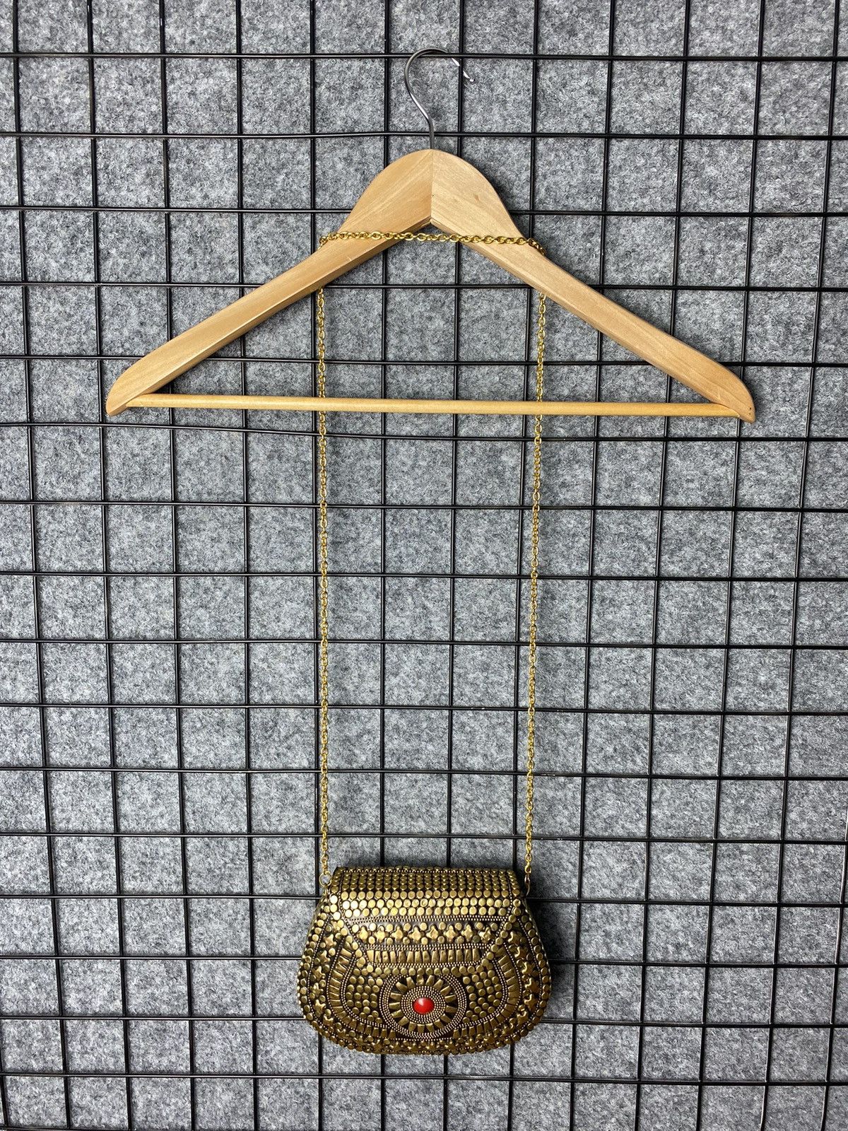 Vintage Vintage 80s 90s Metallic Studded Crossbody Mini Bag Size OS Size ONE SIZE - 1 Thumbnail