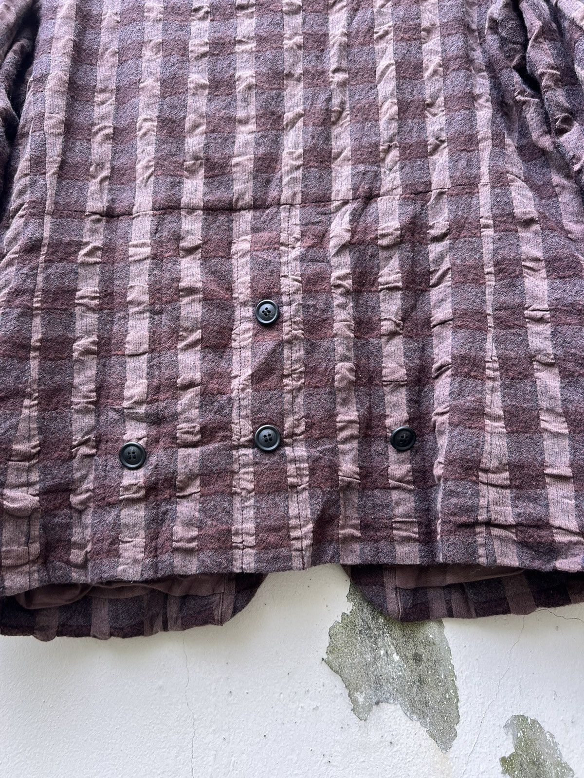 PPFM Vintage PPFM Seersucker Checks Wool Tactical Coat Jacket Size US M / EU 48-50 / 2 - 14 Thumbnail