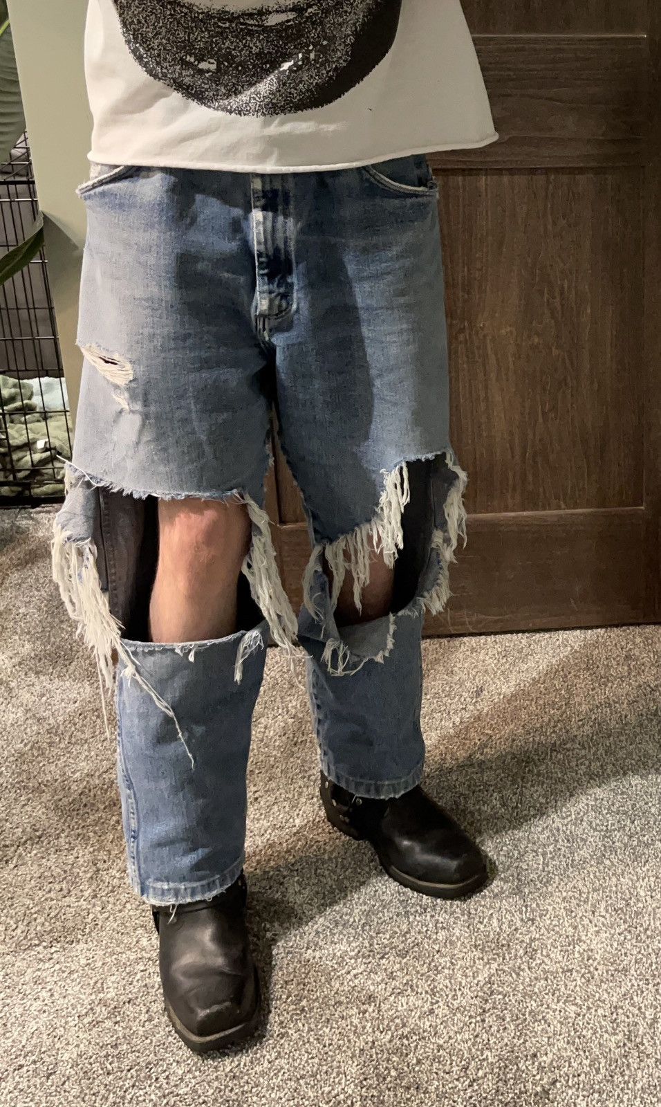 Japanese Brand × Vintage Wrangler Distressed Denim Size US 36 / EU 52 - 3 Thumbnail