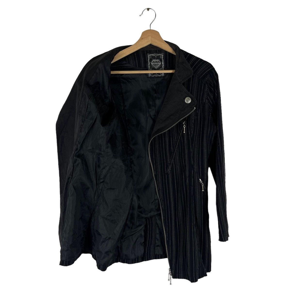 Japanese Brand BONDAGE PARACHUTE PUNK DESIGN JACKET ALGO QUINS STRIPED Size US S / EU 44-46 / 1 - 8 Thumbnail
