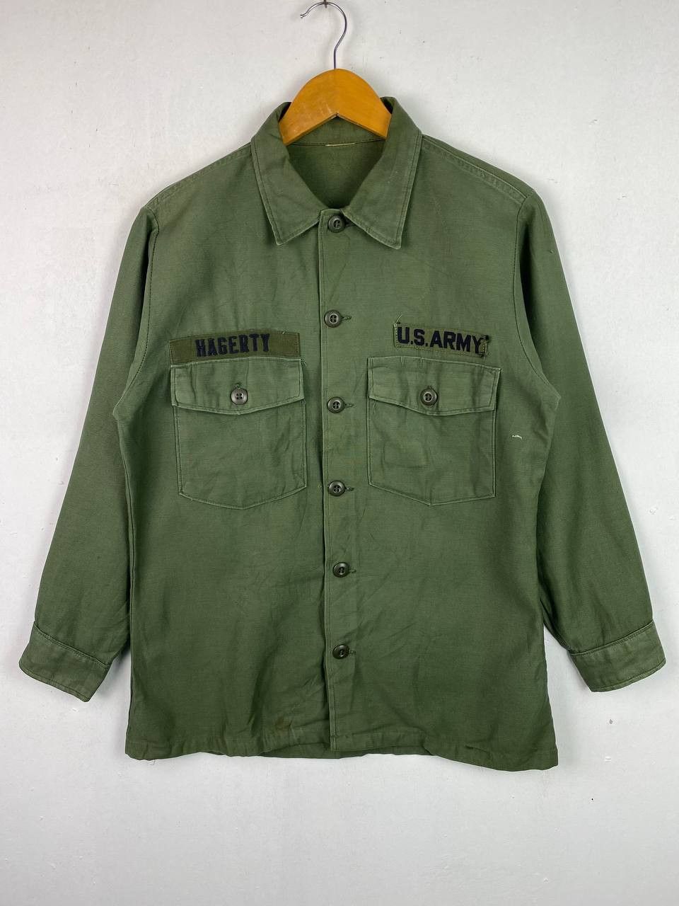 image of Military x USMC Vintage OG Us Army Jacket in Army Green, Men's (Size Medium)