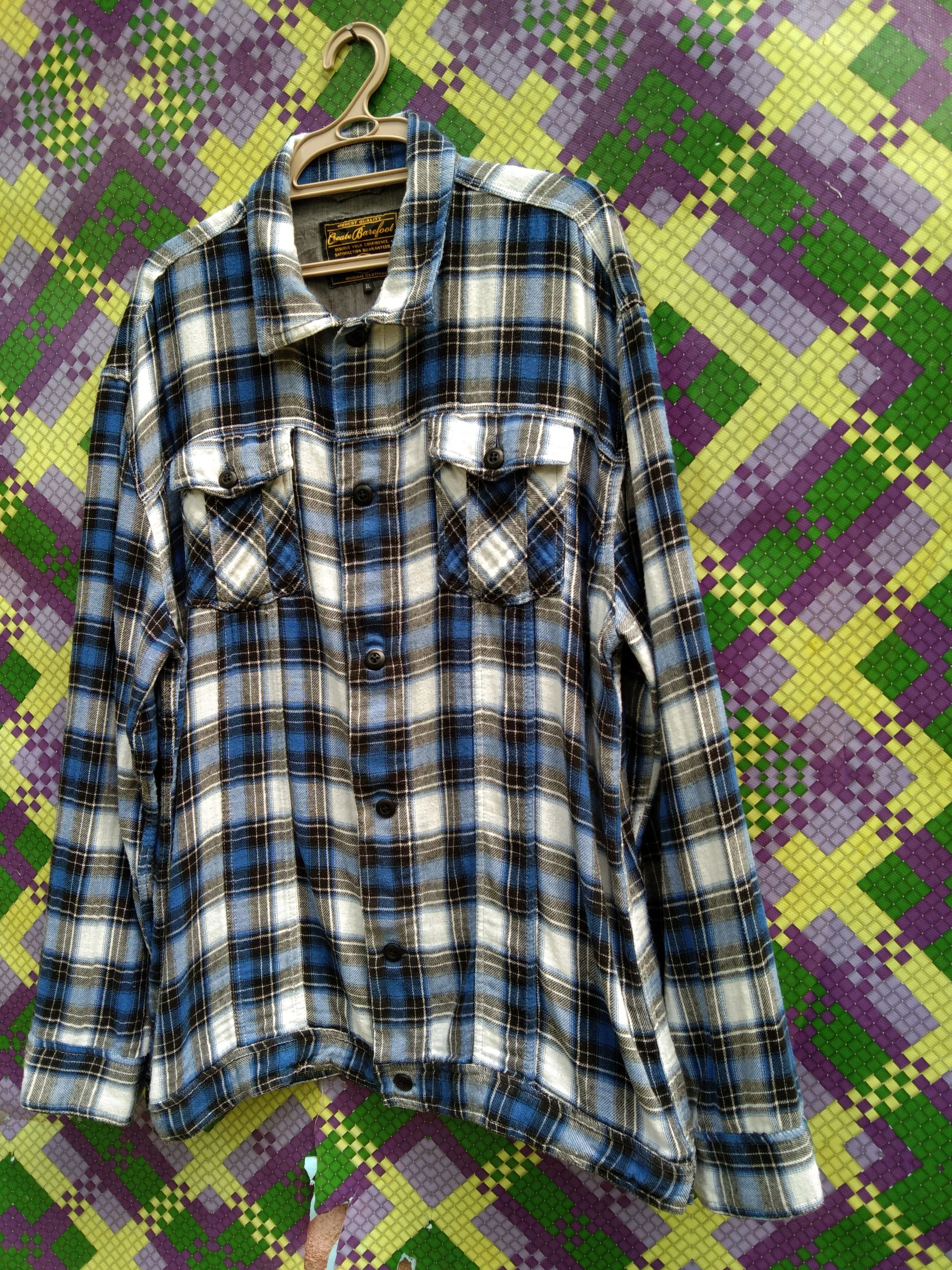 Flannel CREATE BAREFOOT LIGHTLAYERS MEN'S FLANNEL JACKET Size US XL / EU 56 / 4 - 4 Thumbnail