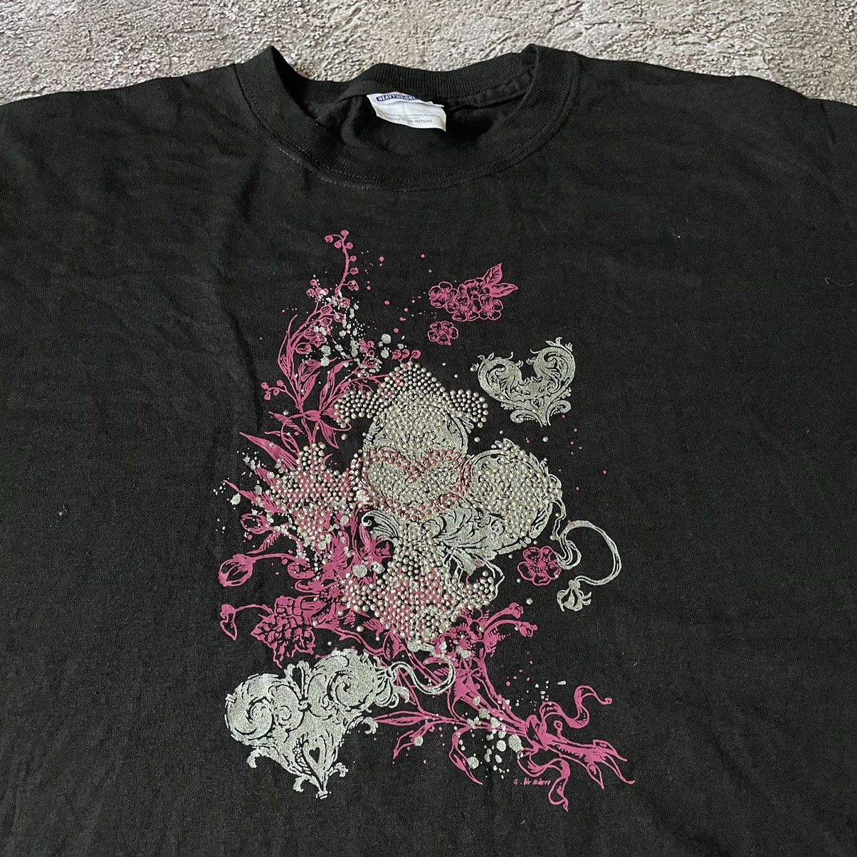 Vintage Vintage Y2K Graphic Tee Floral Horror Abstract Black Boxy XL Size US XL / EU 56 / 4 - 5 Thumbnail