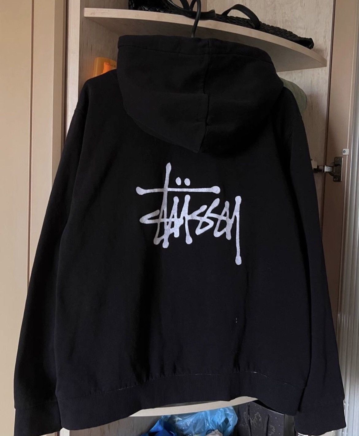 Vintage Stussy Futura Skullicon Zip Up Hoodie Size M