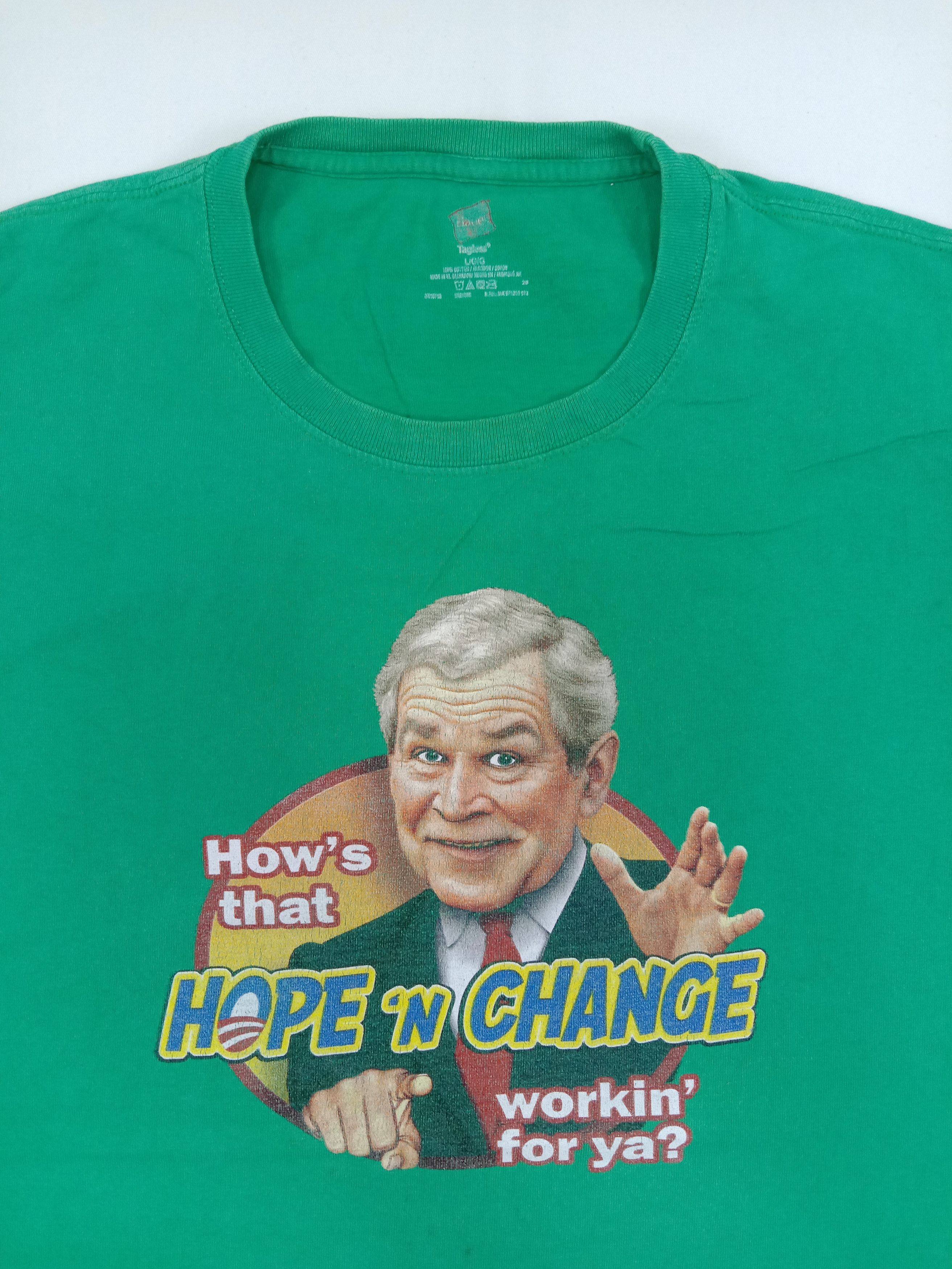President's Vintage Hanes Bush Campaign T Shirt Size US L / EU 52-54 / 3 - 2 Thumbnail