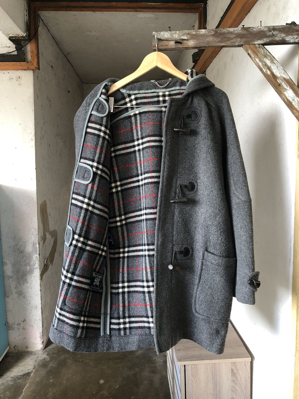 Burberry Vintage Burberry Speciality Nova Check Duffle Coat Size US M / EU 48-50 / 2 - 1 Thumbnail