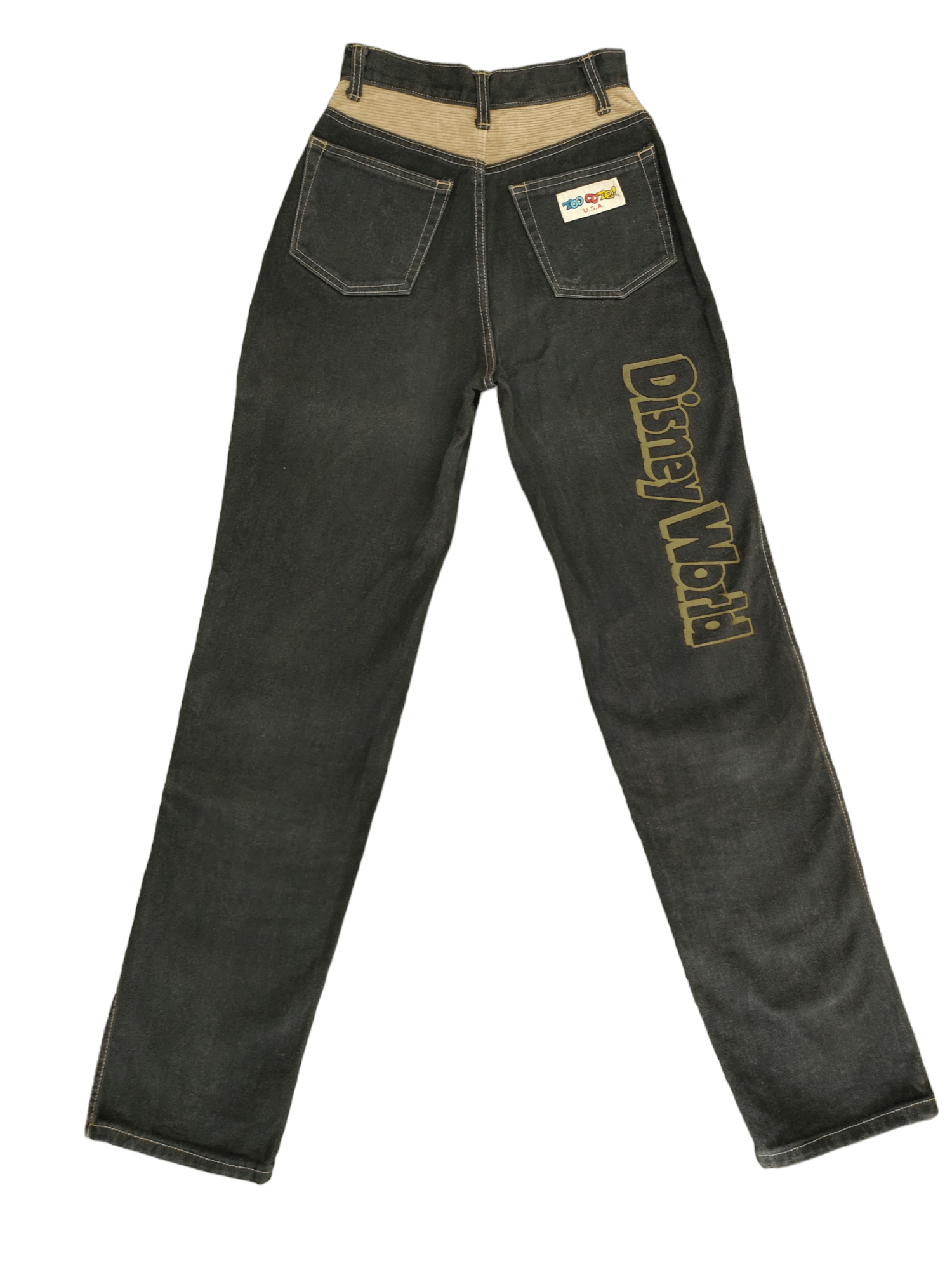 Mickey & Co. Vintage 80s Mickey & Donald Duck High Rise Denim Jeans Size 23" - 8 Thumbnail