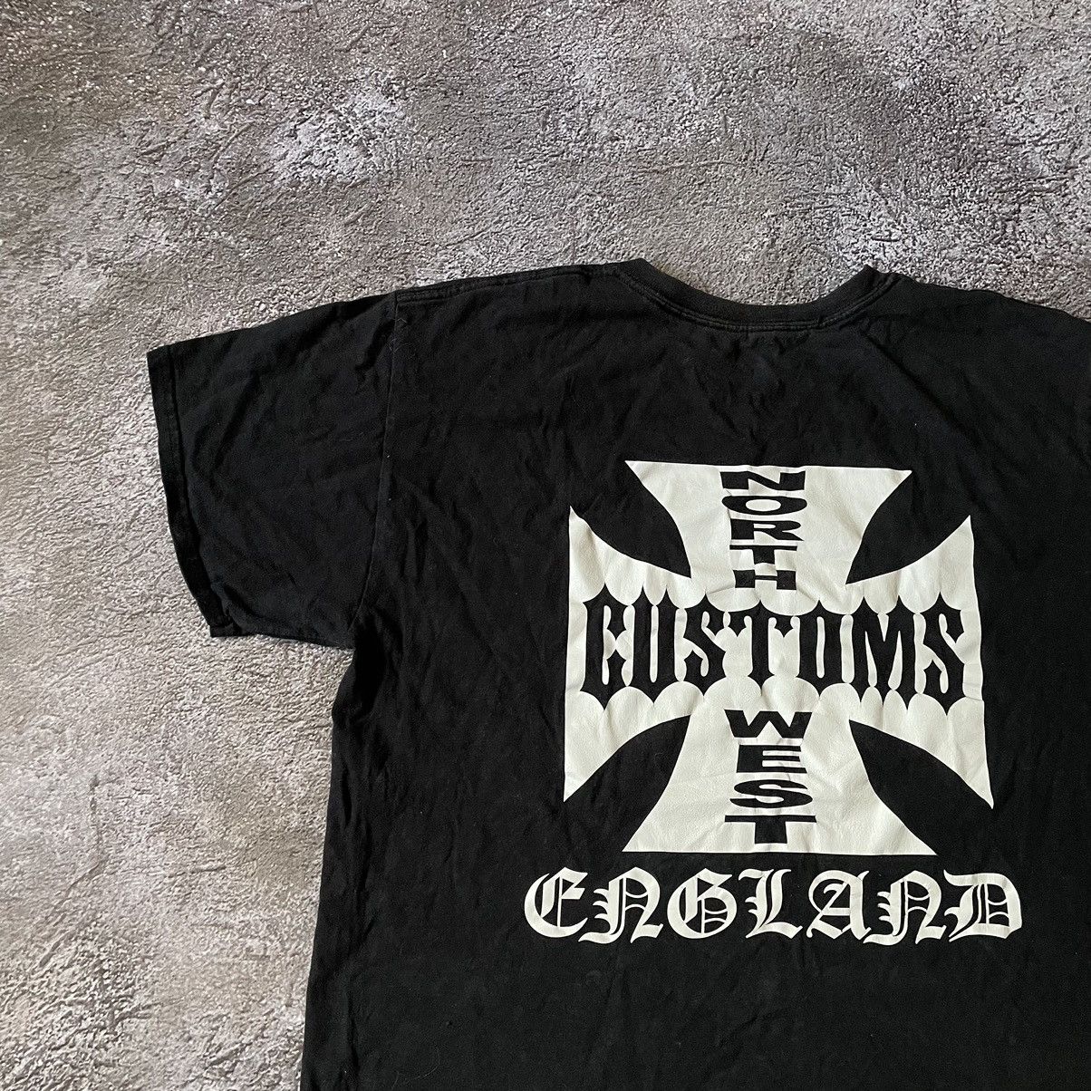 Vintage Vintage Y2K Customs Graphic Tee Punk Streetwear Black Boxy L Size US L / EU 52-54 / 3 - 4 Thumbnail