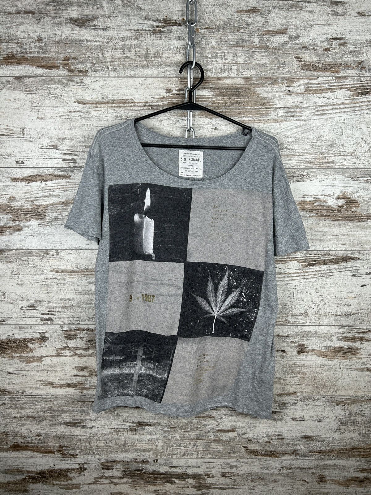 Allsaints Mens AllSaints 1987 ss crew T Shirt luxury tee Size US XS / EU 42 / 0 - 2 Thumbnail