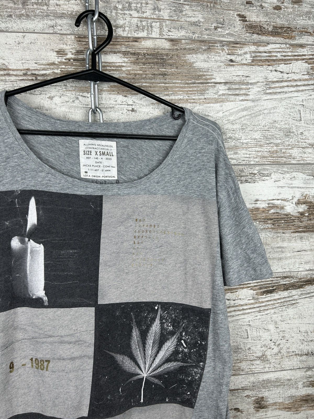 Allsaints Mens AllSaints 1987 ss crew T Shirt luxury tee Size US XS / EU 42 / 0 - 4 Thumbnail