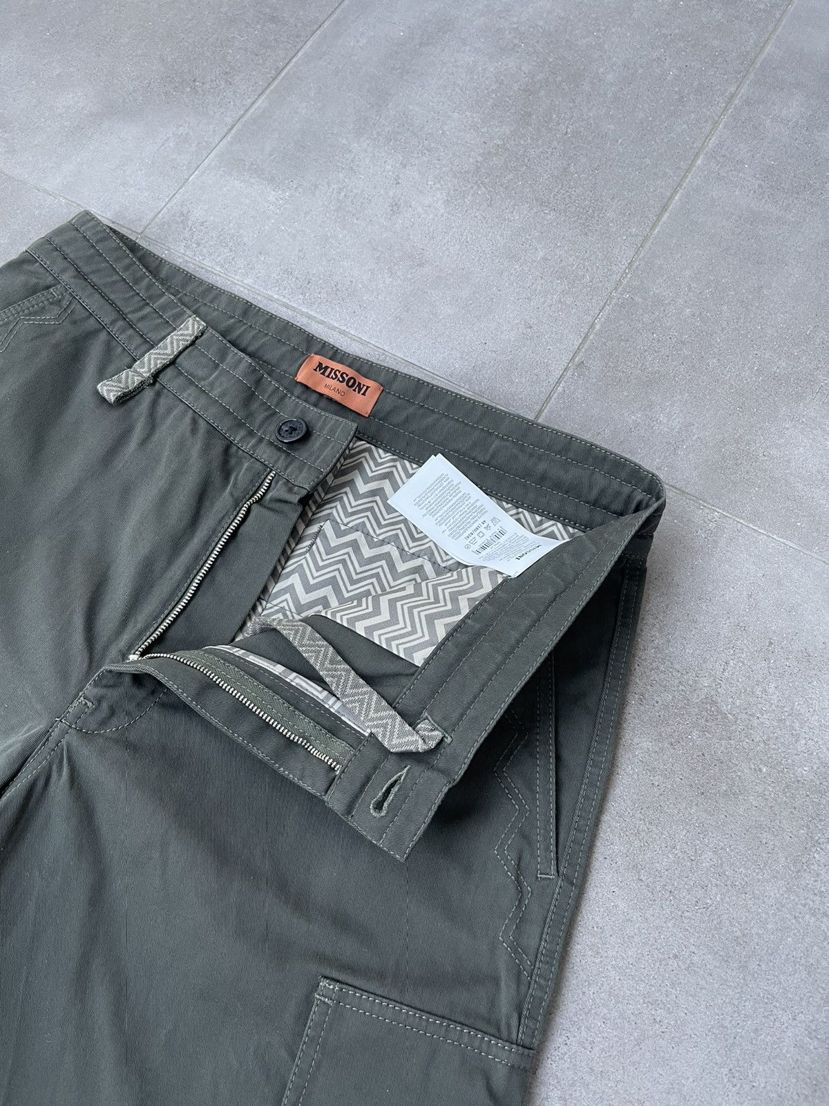 Missoni Missoni Bermuda Technical Cargo Swamp Green Long Shorts Size US 32 / EU 48 - 14 Thumbnail