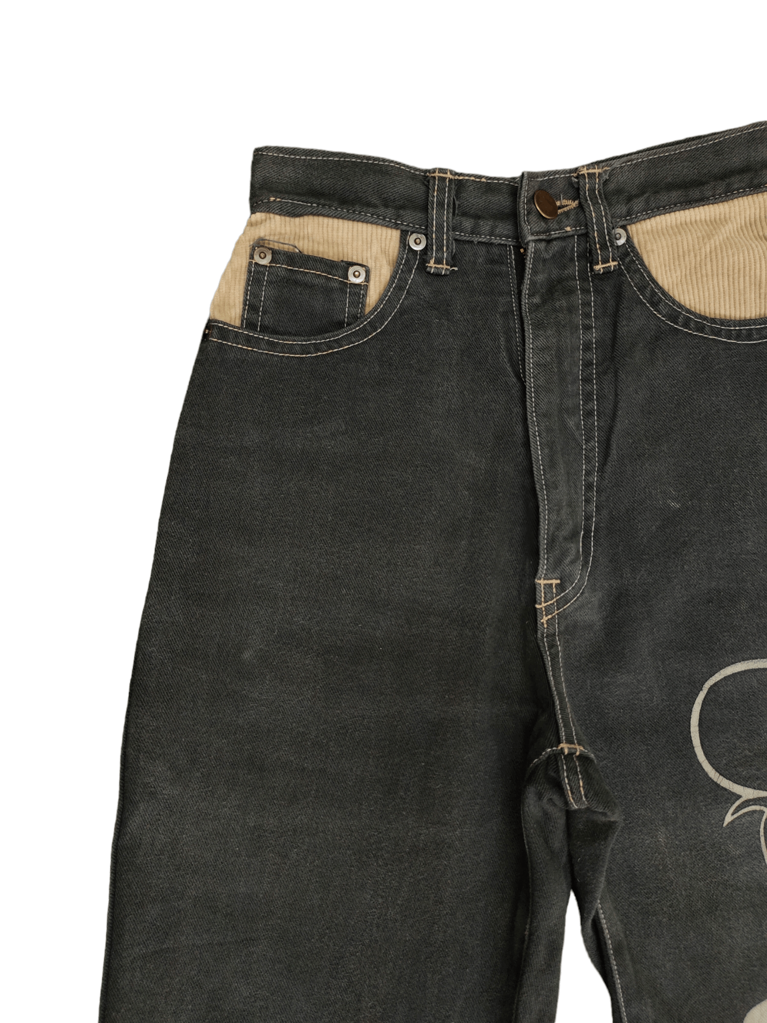 Mickey & Co. Vintage 80s Mickey & Donald Duck High Rise Denim Jeans Size 23" - 4 Thumbnail