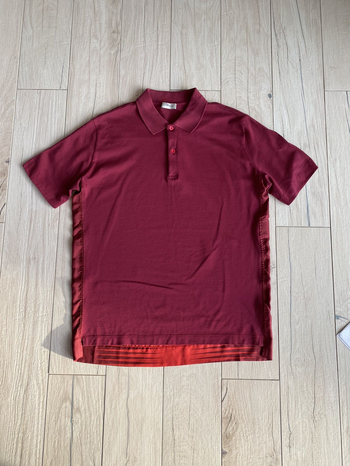 Balenciaga SS12 Balenciaga Two Tone Abstract Silk Polo T-Shirt Size US L / EU 52-54 / 3 - 1 Thumbnail