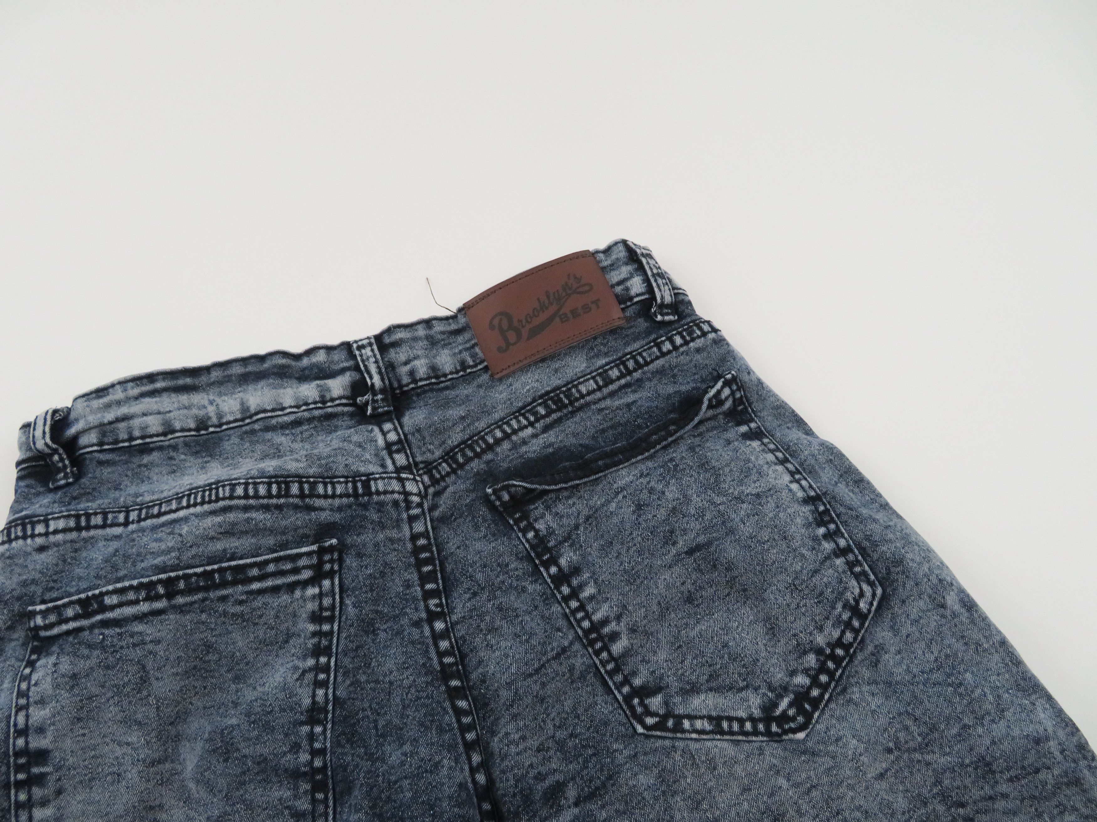 Vintage Vintage Y2k Acid Wash Skinny Denim Jean Shorts Jorts Skate Size US 30 / EU 46 - 8 Thumbnail