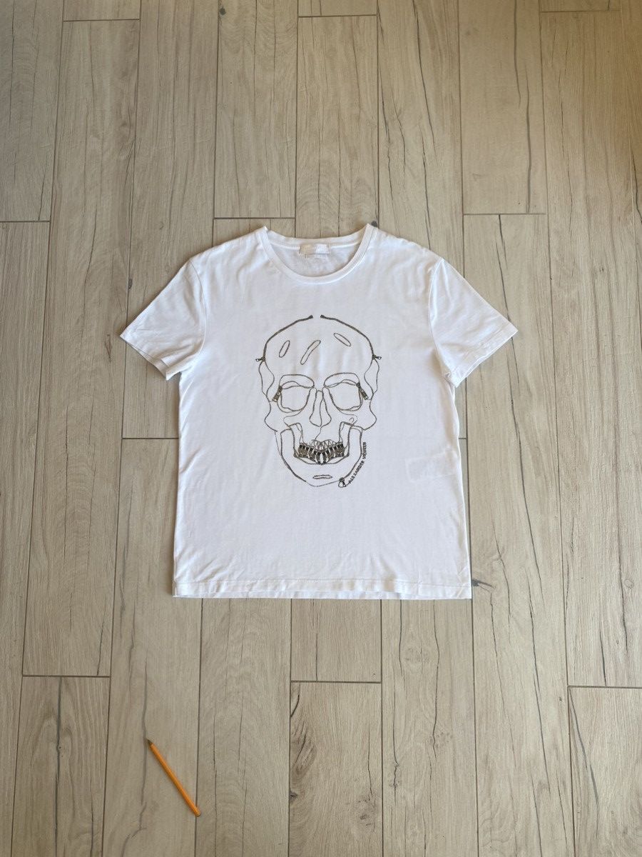 Alexander McQueen Skull Big Logo White T-Shirt