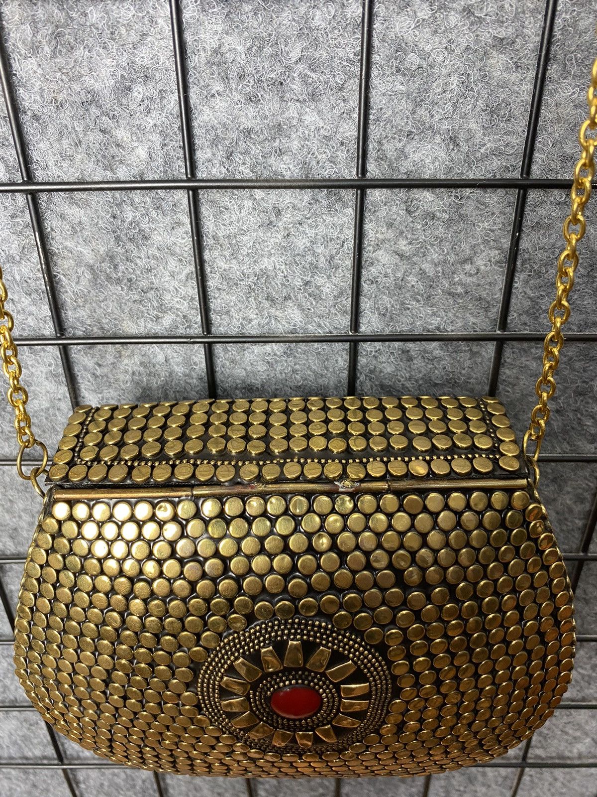 Vintage Vintage 80s 90s Metallic Studded Crossbody Mini Bag Size OS Size ONE SIZE - 8 Thumbnail