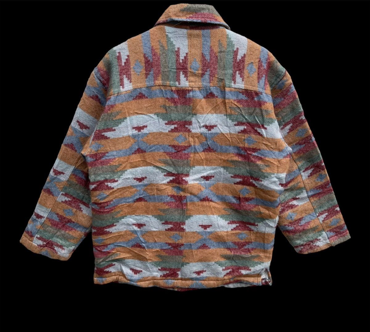 Japanese Brand Vintage Blood Stock Navajo Button Up Wool Fleece Size US XL / EU 56 / 4 - 6 Thumbnail