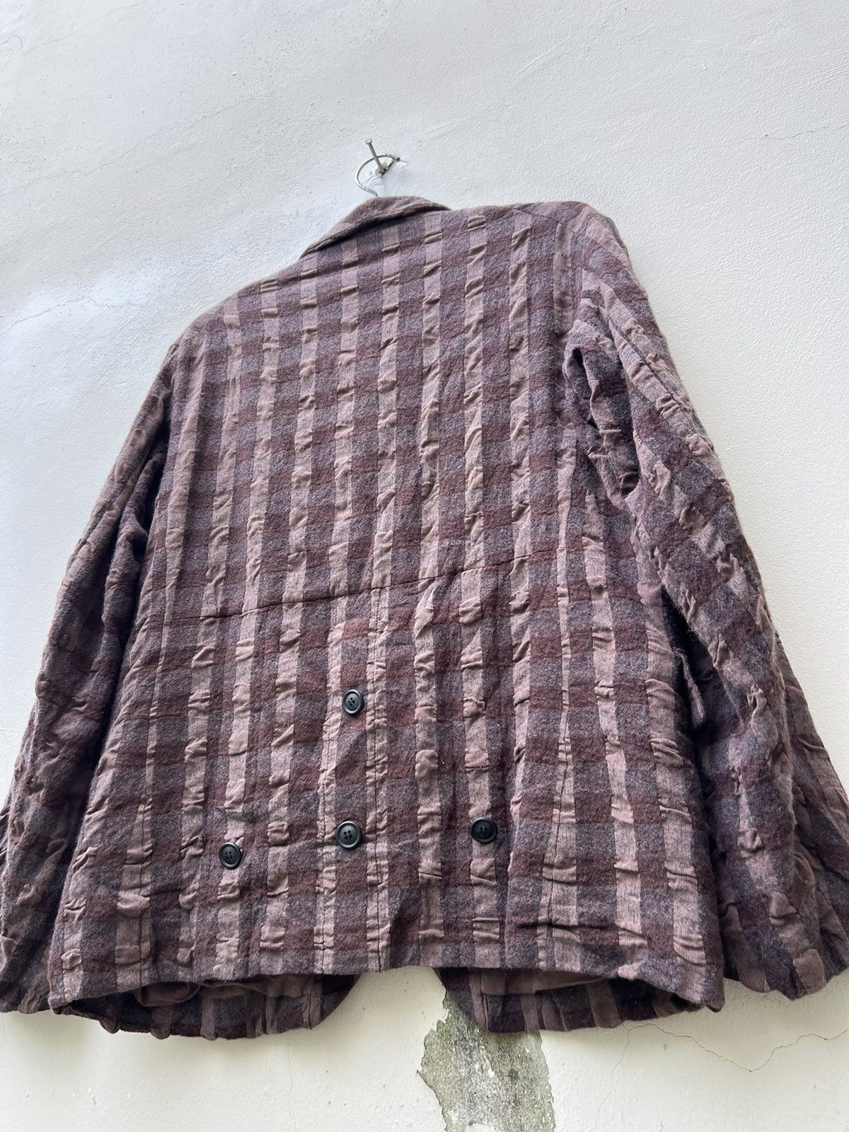 PPFM Vintage PPFM Seersucker Checks Wool Tactical Coat Jacket Size US M / EU 48-50 / 2 - 15 Thumbnail