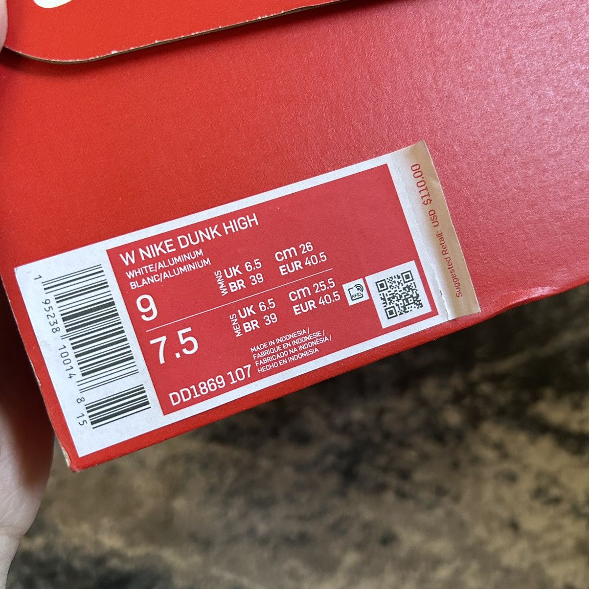 Nike × Vintage NiKE DUNK Hi ALUMiNUM PALE SKY ViNTAGE BLUE DD1869-107 Size US 9 / IT 39 - 9 Thumbnail
