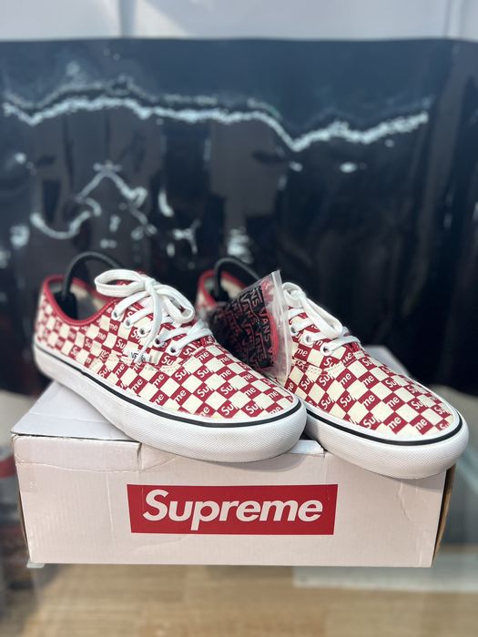 Supreme Supreme vans authentic pro checkered red | Grailed