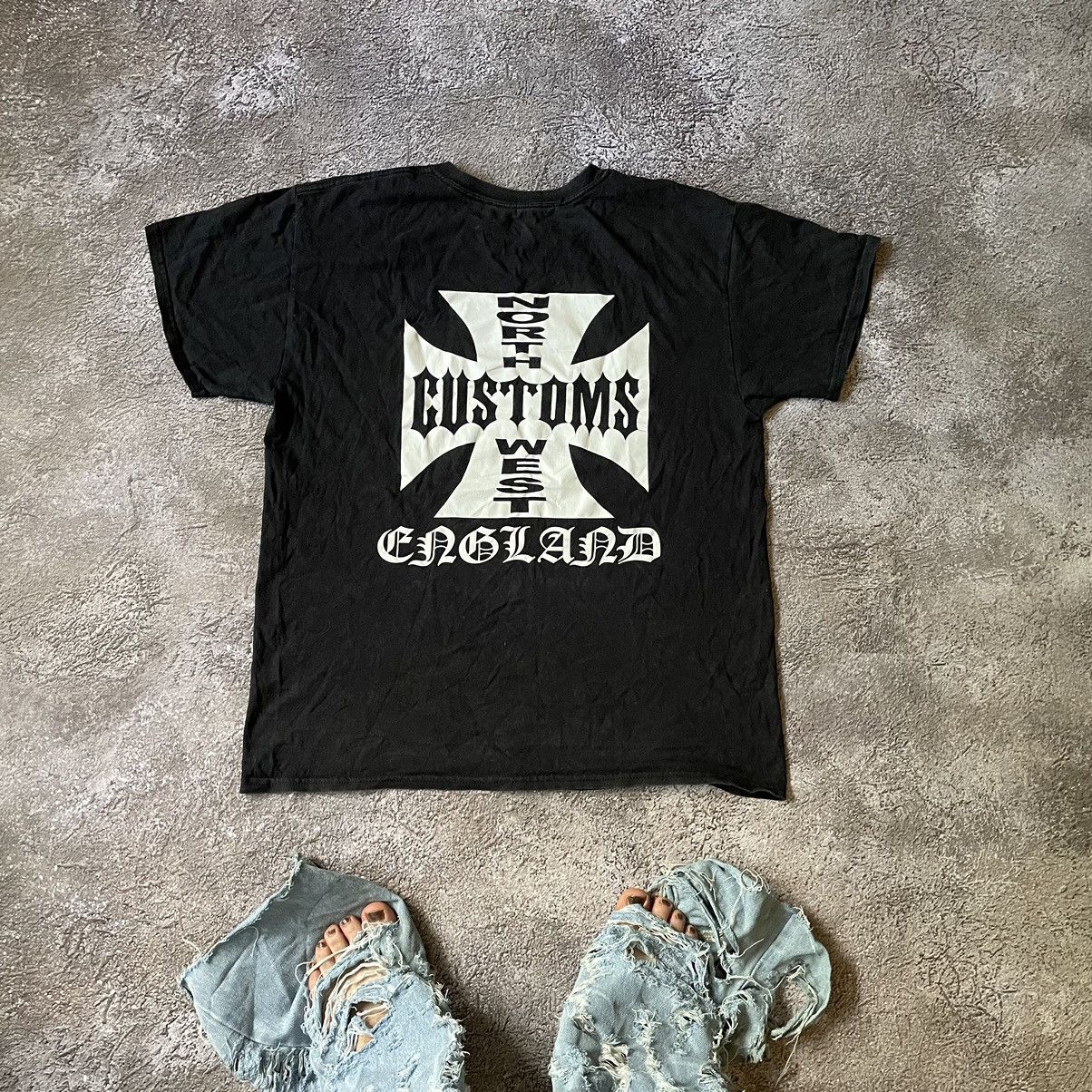 Vintage Vintage Y2K Customs Graphic Tee Punk Streetwear Black Boxy L Size US L / EU 52-54 / 3 - 1 Thumbnail