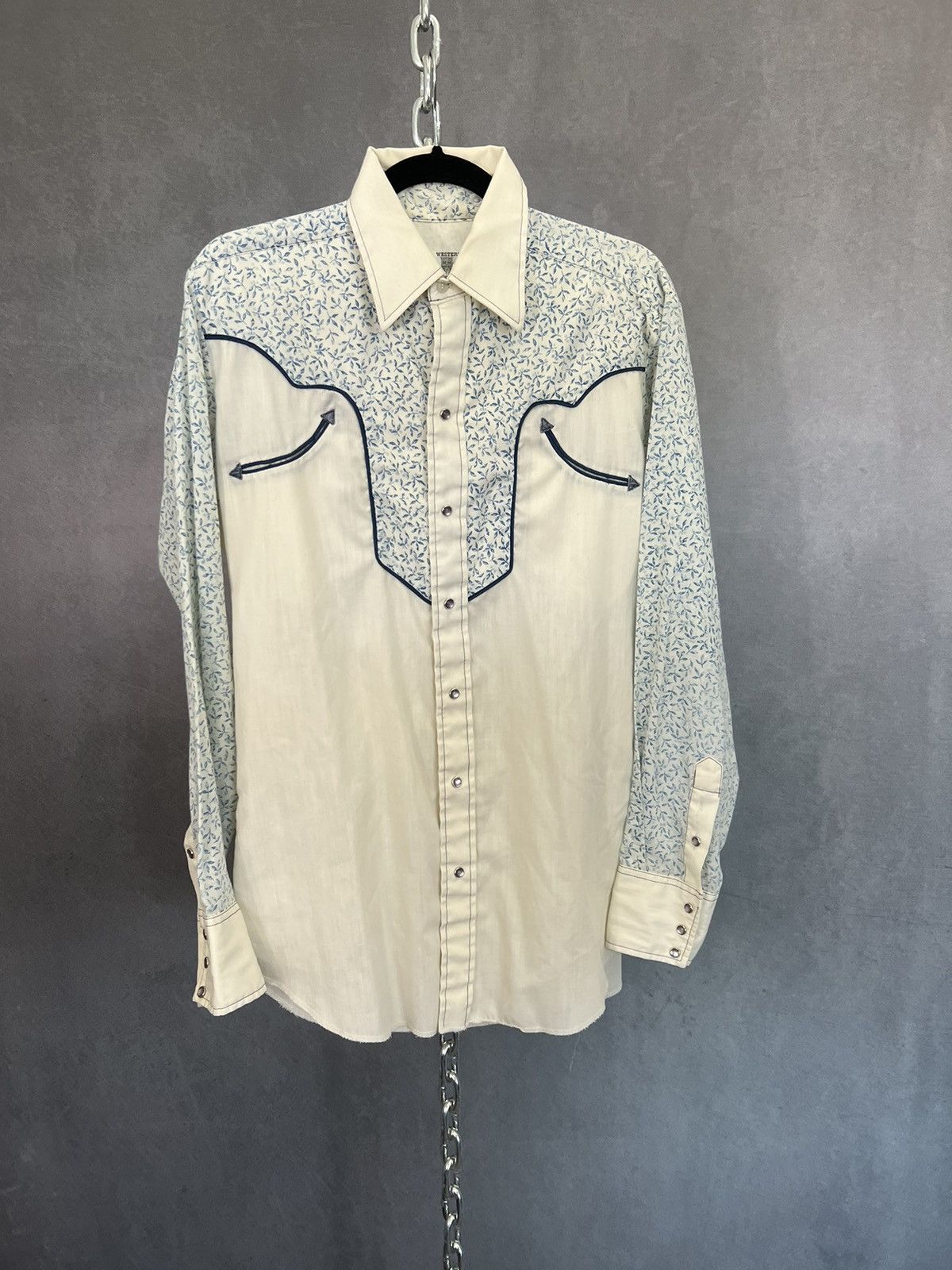 Vintage Vintage panhandle slim floral pearl snap button western | Grailed