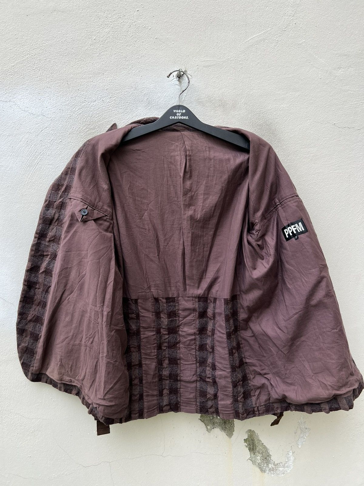 PPFM Vintage PPFM Seersucker Checks Wool Tactical Coat Jacket Size US M / EU 48-50 / 2 - 16 Thumbnail