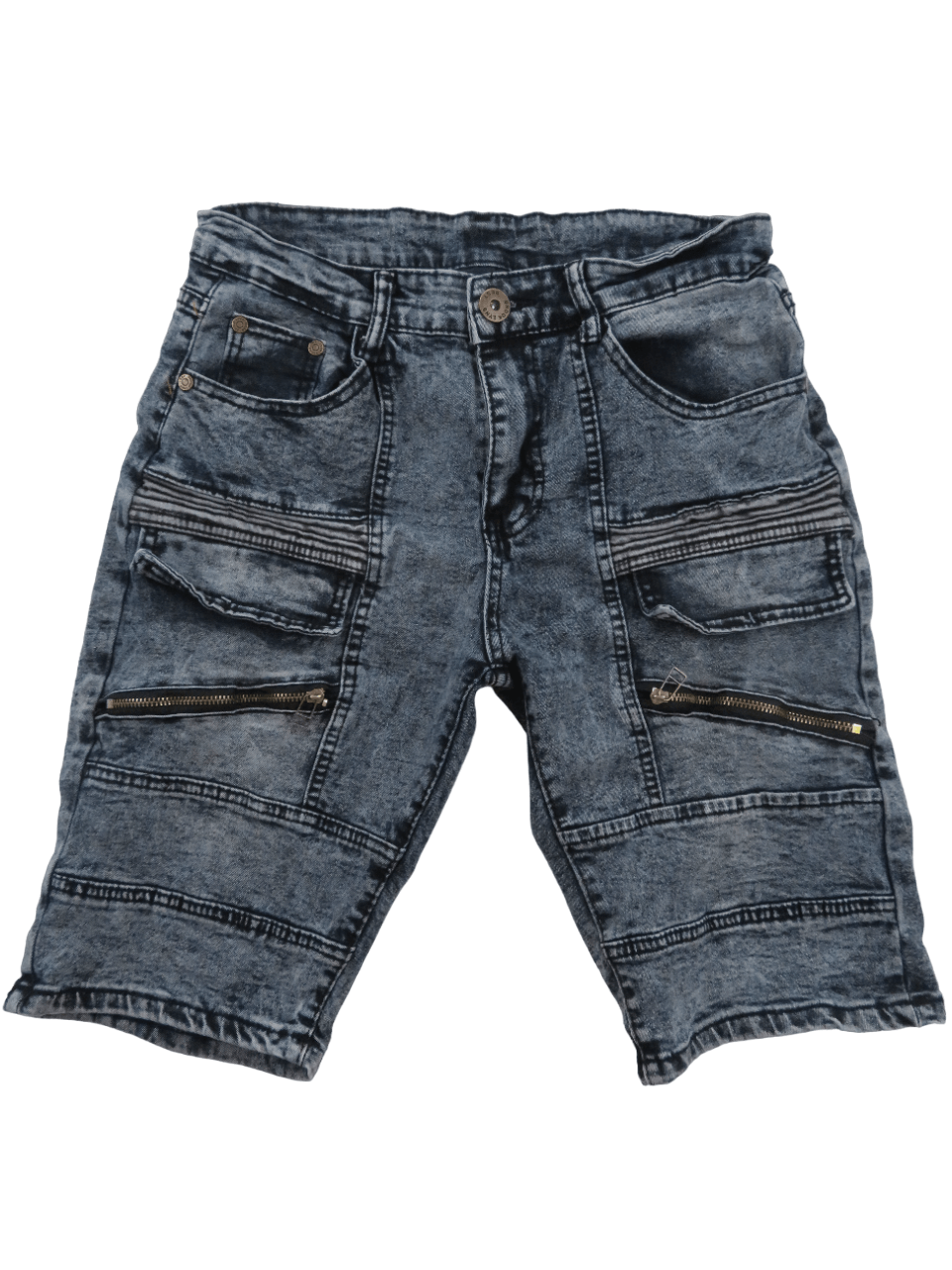 Vintage Vintage Y2k Acid Wash Skinny Denim Jean Shorts Jorts Skate Size US 30 / EU 46 - 1 Thumbnail