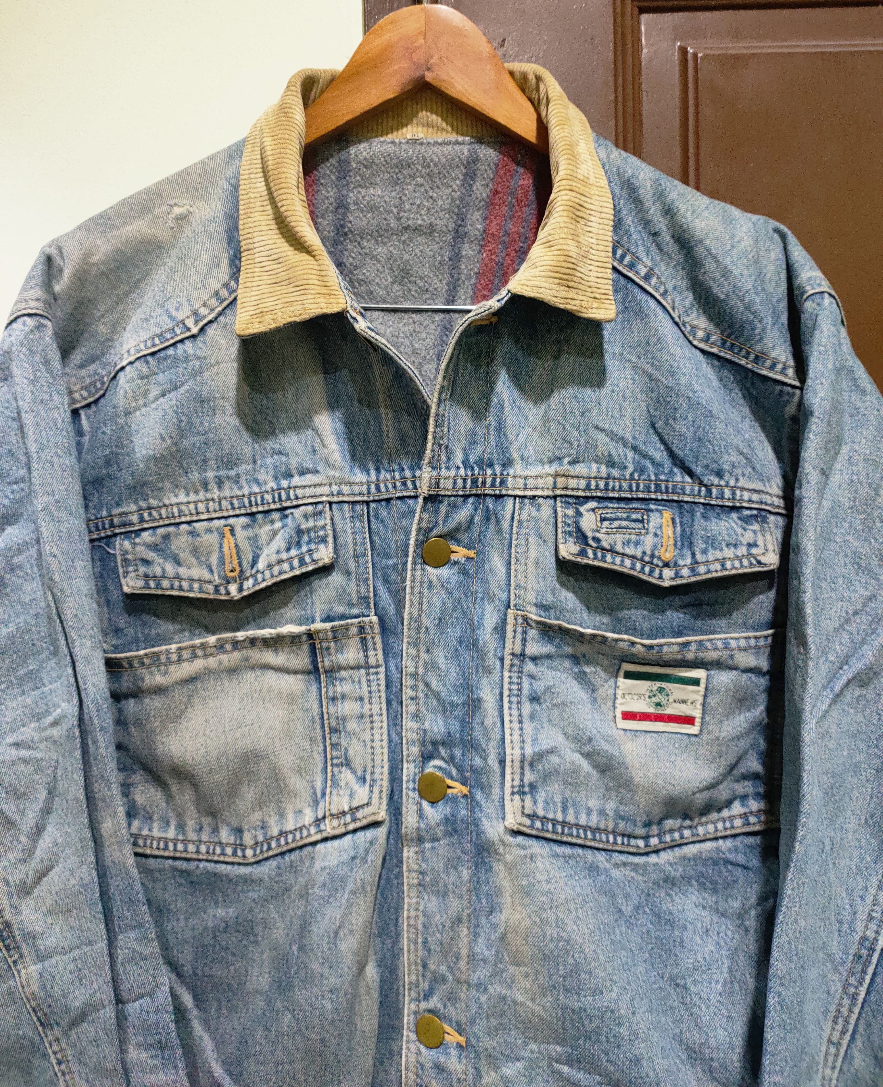 Urban Outfitters 💥Vintage Denim Jacket Blanket 💥 Size US L / EU 52-54 / 3 - 1 Thumbnail