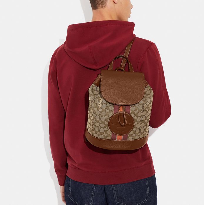 Coach Dempsey Drawstring Backpack In Signature Jacquard Grailed