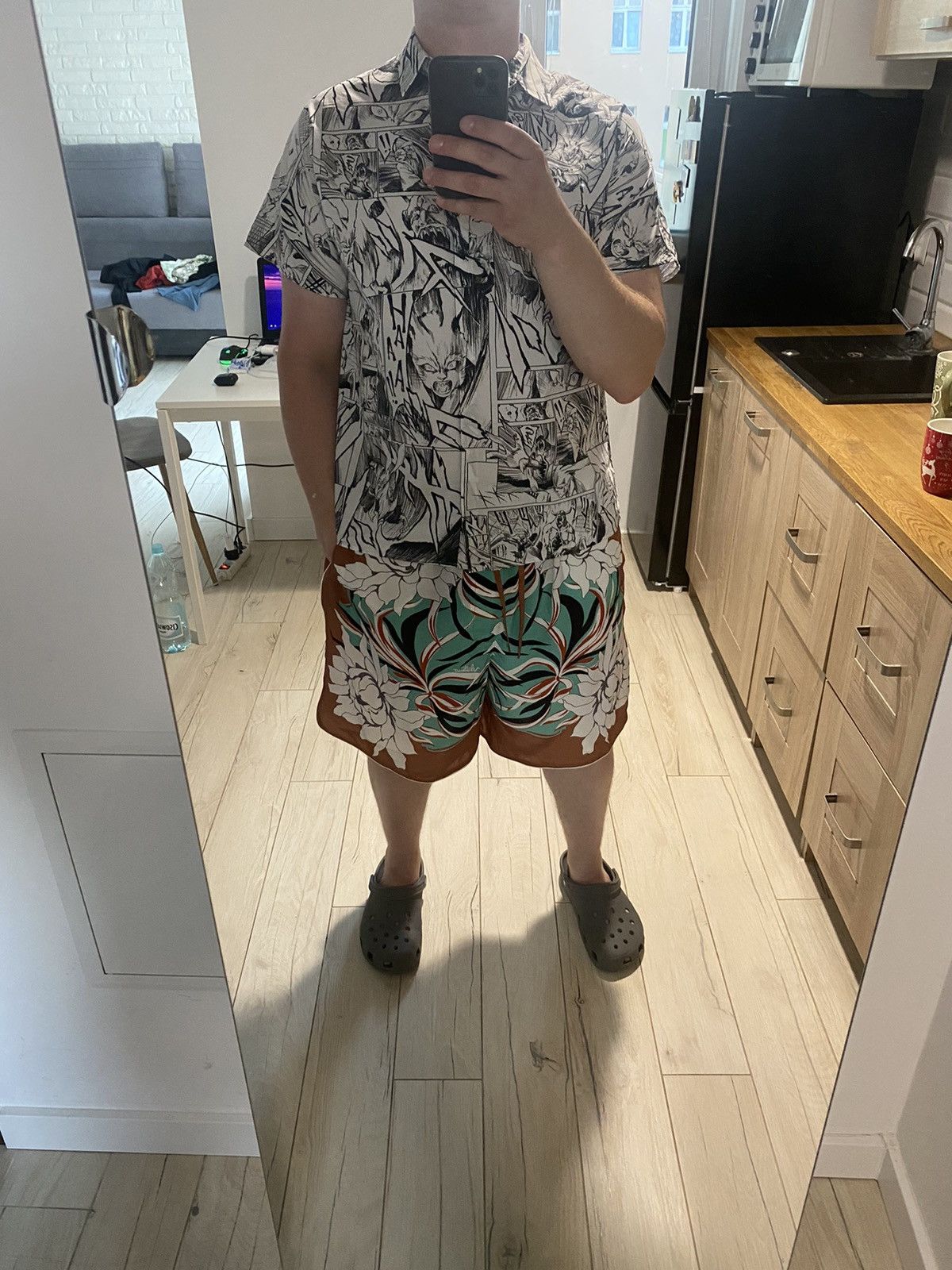 Alexander McQueen Sample! Alexander Mcqueen Anime All Over Printed Shirt Size US M / EU 48-50 / 2 - 11 Thumbnail