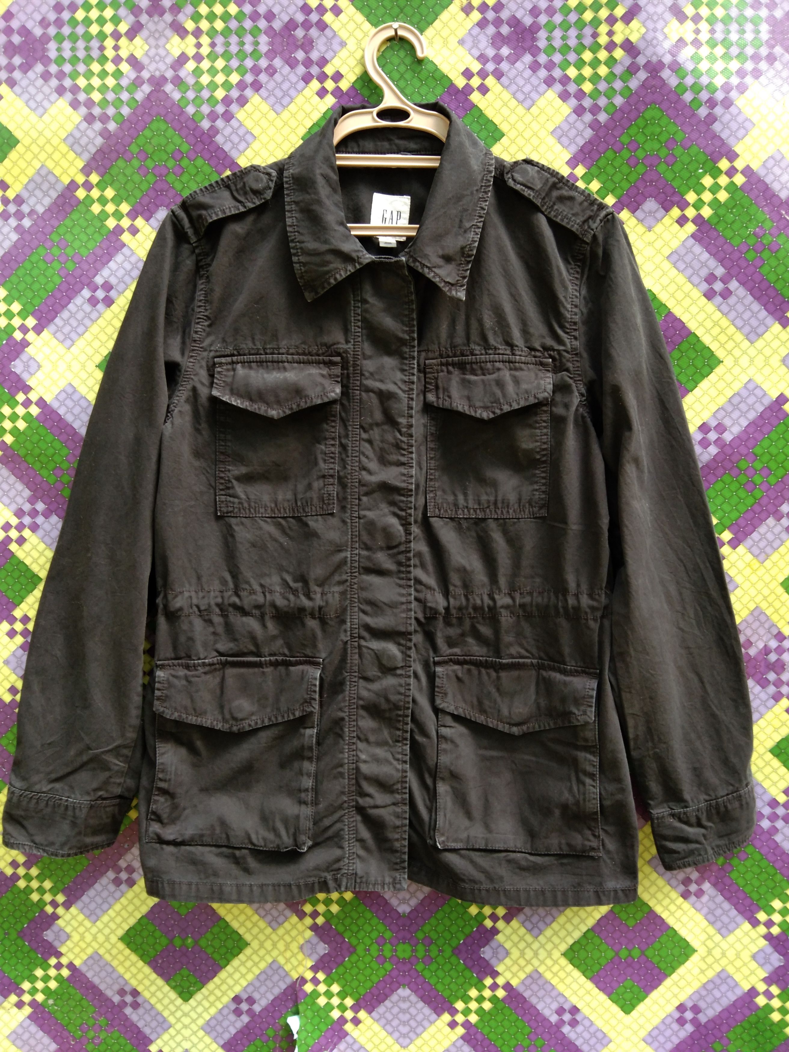 Gap × Vintage GAP MEN'S KHAKI JACKET (SNAP BUTTON) Size US S / EU 44-46 / 1 - 1 Thumbnail