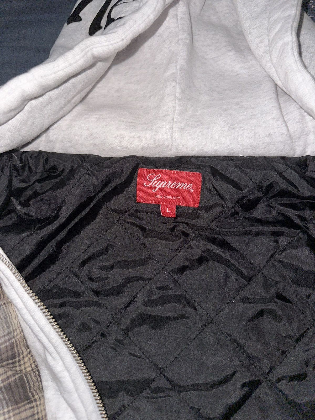 Supreme Supreme Hooded Flannel Zip Up Shirt Men's Size US L / EU 52-54 / 3 - 2 Thumbnail