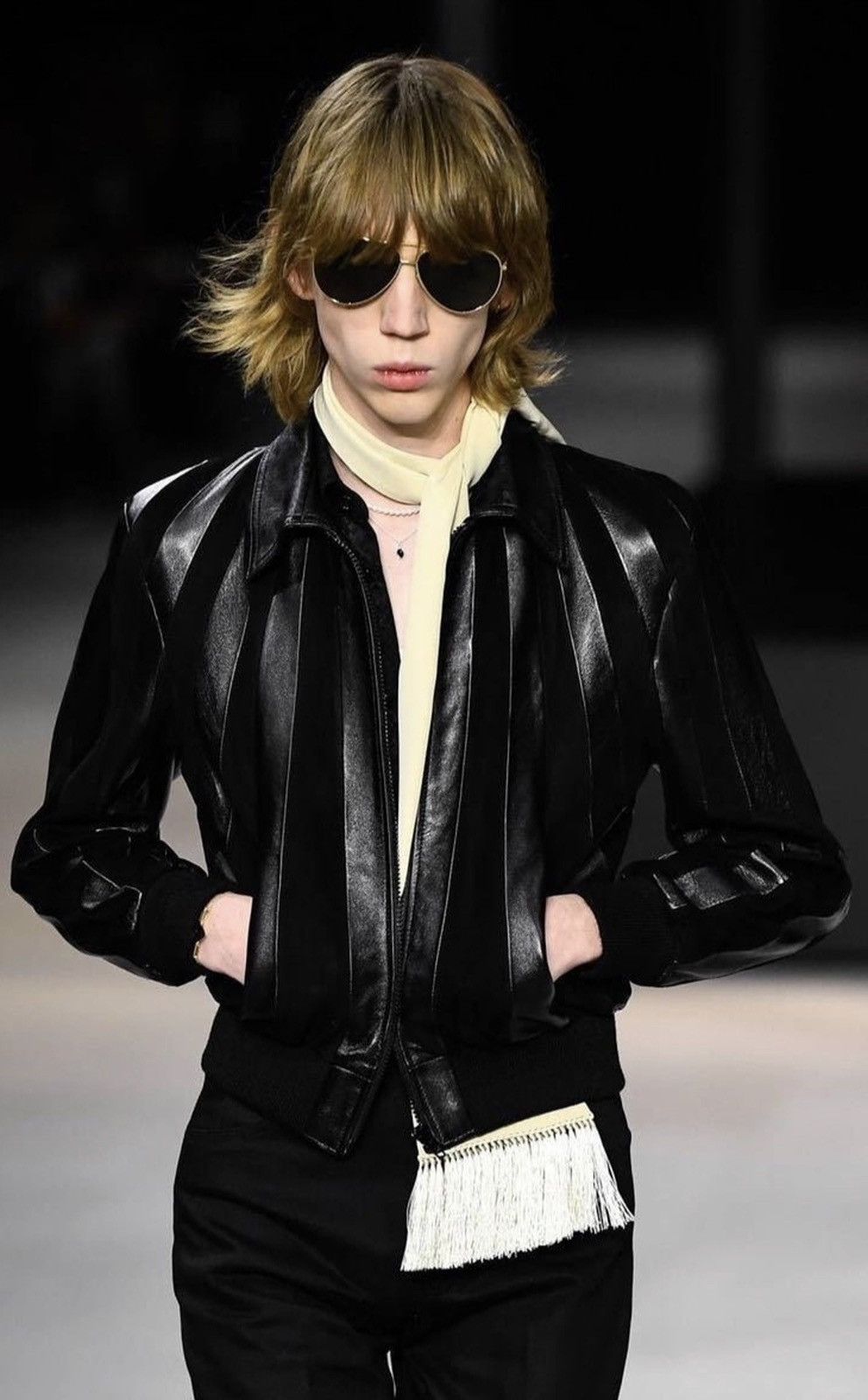 Celine × Hedi Slimane Celine SS20 leather jacket | Grailed